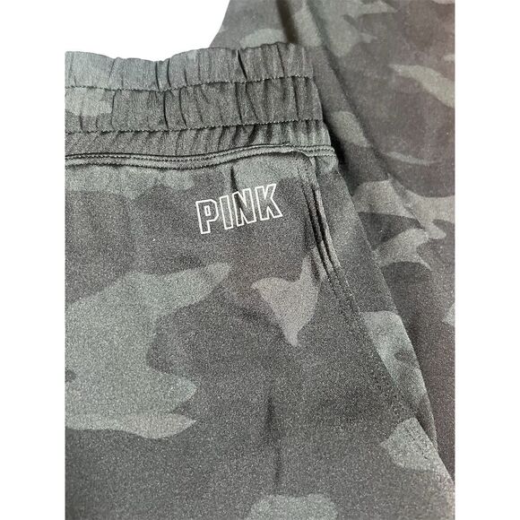 PINK Victoria's Secret Pants - PINK Black Spandex Camo Joggers Size L with Pockets